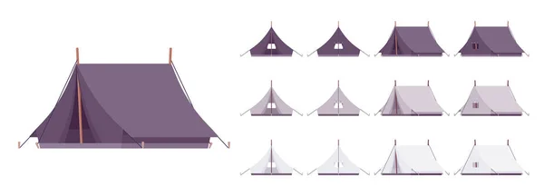 Tent shelter set — Stock Vector