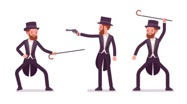 Siyah smokin uygulama kendini savunma centilmen