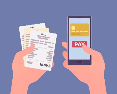 Mobil ödeme için dijital fatura