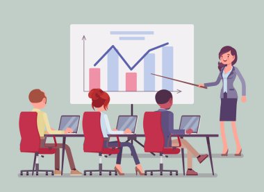 Ofiste iş sunumu ve toplantısı