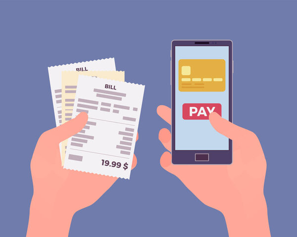 Цифровой счет за мобильный платеж
