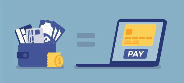 Servicio de compra de pago online — Archivo Imágenes Vectoriales