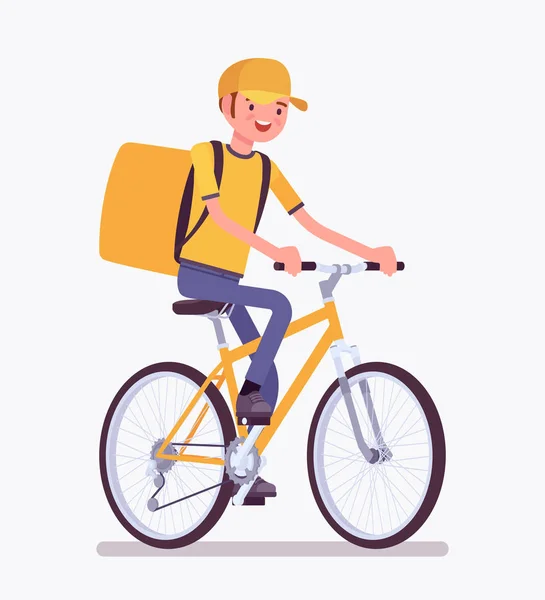 Livraison de vélos garçon — Image vectorielle
