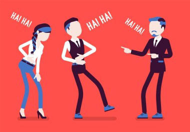 İş adamları şakalaşıyor, gülüyor.