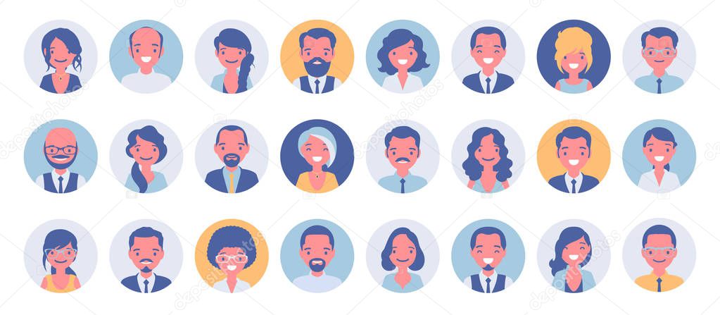 Business people avatar big bundle set