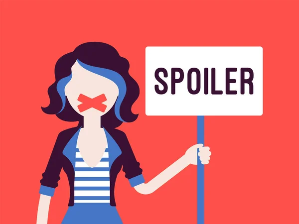 Mulher de alerta Spoiler — Vetor de Stock