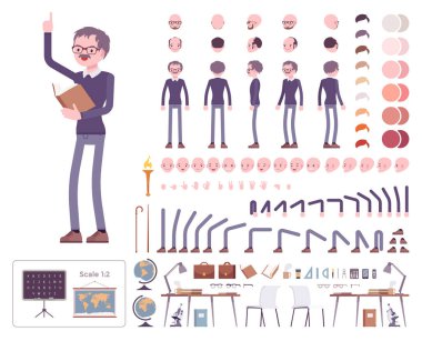 Erkek öğretmen oluşturma seti