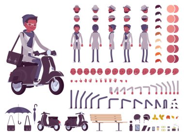 Sonbahar giysili adam yaradılış seti