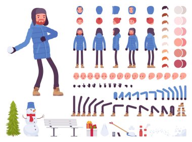 Ceketli adam, karakter seti.