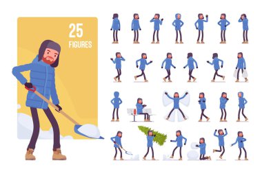 Mavi ceketli genç adam.