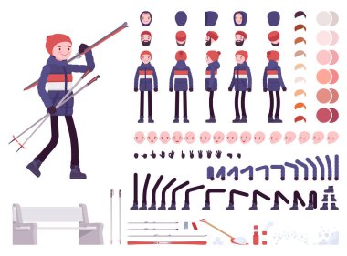 Ceketli adam, karakter seti.