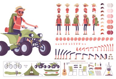 Yürüyüş yapan adam seti