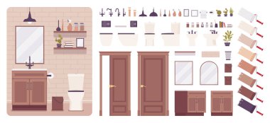 Tuvalet iç inşaat seti