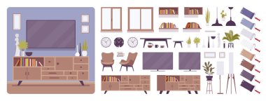 TV kabinesi iç yapı seti