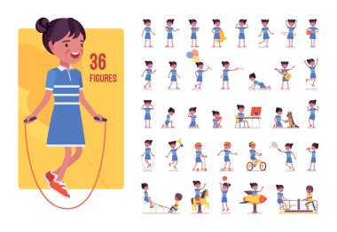 7 'den 9' a kadar kız çocuğu.