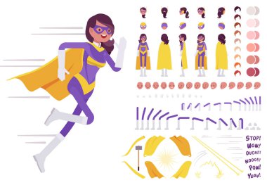 Kadın süper kahraman yapı seti