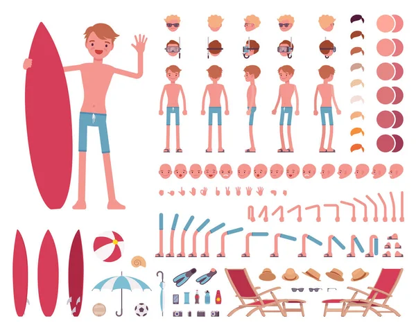 Erkek mayosu. Karakter oluşturma seti