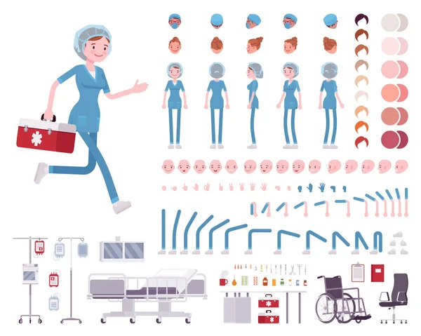 Женщина-медсестра в больничной униформе — стоковый вектор