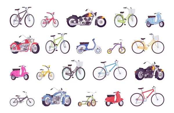 Bikes big bundle set — Stockový vektor