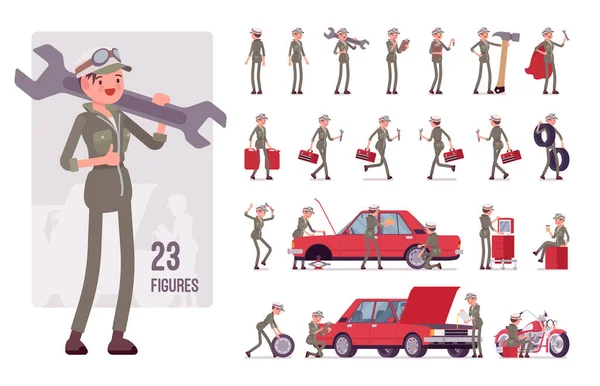 Tamirci kız karakter seti