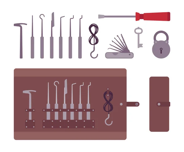 Set of lockpicks — Stock Illustration Set of lockpicks Vector Graphics