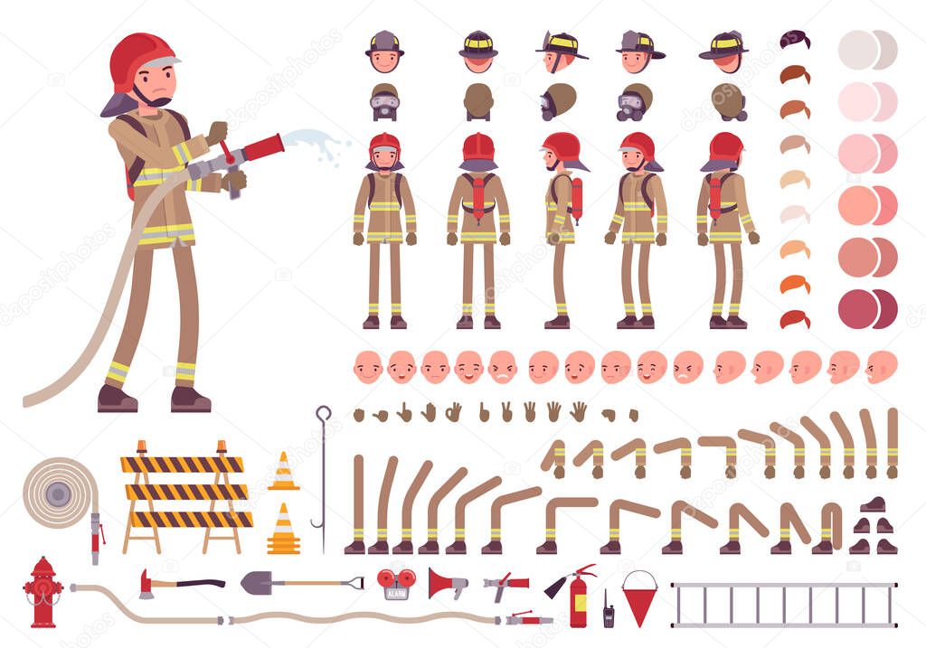 Firefighter character creation set