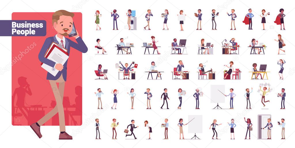 Business people bundle character set