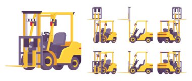 Forklift, profesyonel araç, kaldırma paleti, ağır yükler