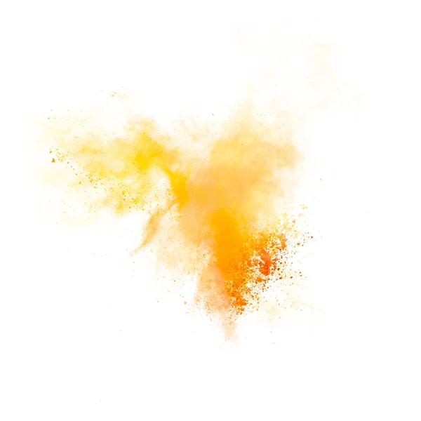 Congelar Movimiento Explosión Polvo Color Aislado Sobre Fondo Blanco —  Fotos de Stock