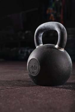 Spor salonu zemin kettlebell kilo Close-up