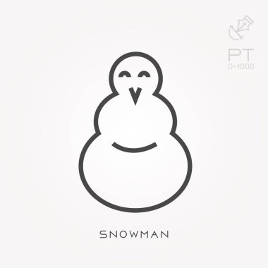 Çizgi simgesi kardan adam