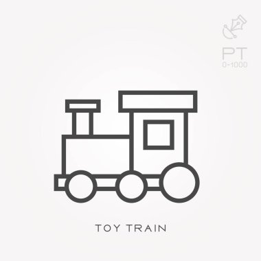 Hat simgesi oyuncak tren