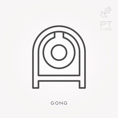 Çizgi simgesi gong