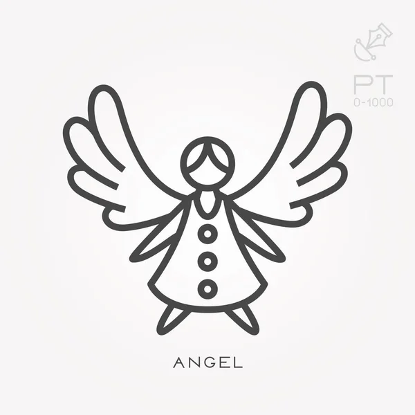Line icon Angel — Stockvector