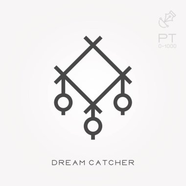 Çizgi simgesi rüya yakalayıcı