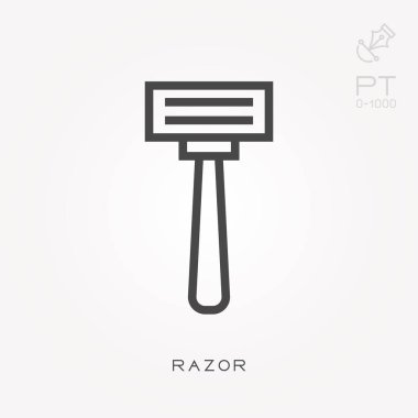 Çizgi simgesi jilet