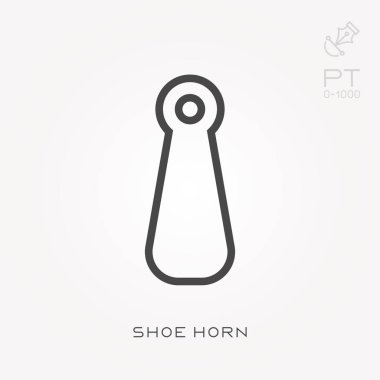 Line icon shoe horn clipart