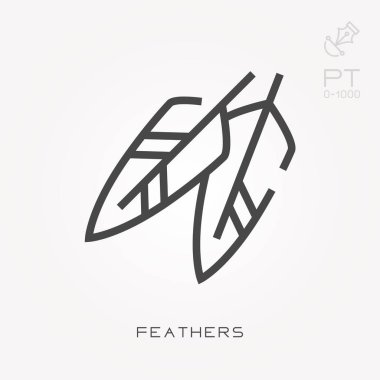 Çizgi simgesi tüyleri