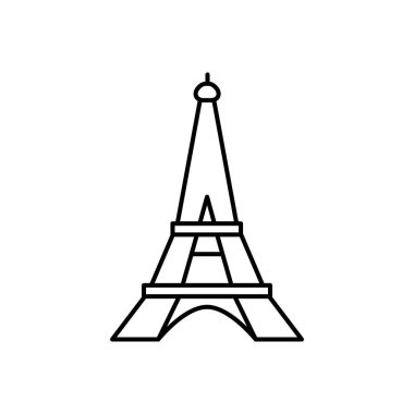 Eyfel kulesi ikon vektör illüstrasyonu.