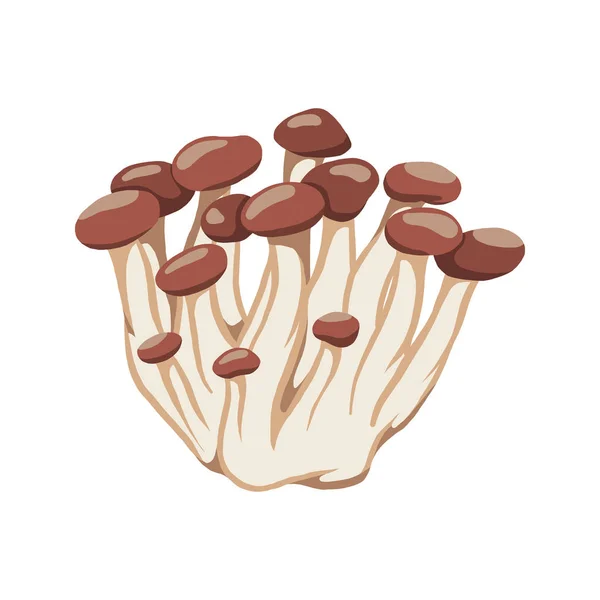 Yanagi Mutsutake Mushroom Illustrazione Vettoriale Carino Concetto Yanagi Mutsutake Fungo — Vettoriale Stock