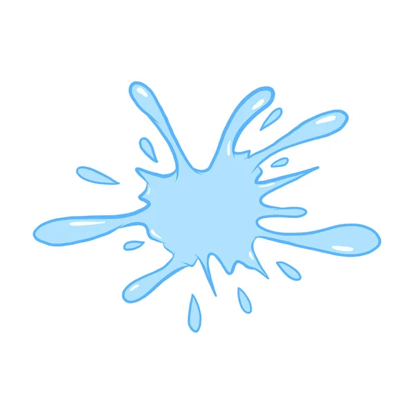 Water Splash Vector Illustratie Schattig Water Ontwerp — Stockvector