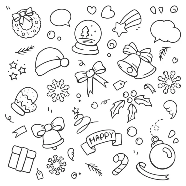 Doodle Bonito Natal Ilustração Vetorial —  Vetores de Stock