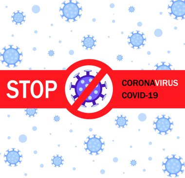 Corona Virüs afişi, poster. 2019-NCoV. Corona Virüsü Wuhan, Çin 'de, Global Spread' de ve Corona Virüsünü Durdurma Kavramı 'nda. Vektör