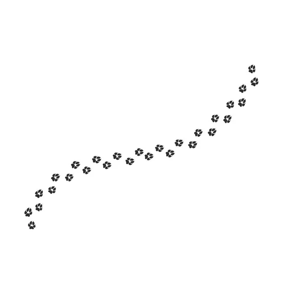 Hayvan izi şekilleri. Köpek ya da kedi pençesi izi. Pençe izi simgesi beyaz arkaplanda izole edilmiş kusursuz desen. Köpek ya da kedi pençesi izi..