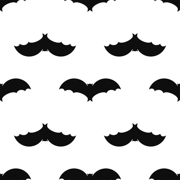 Batman Ikon Vit Bakgrund Symbol För Halloween Sömlösa Mönster Fladdermöss — Stock vektor