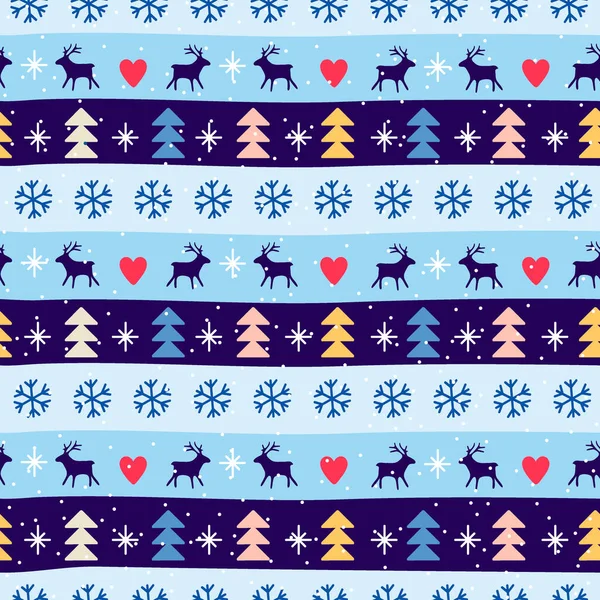 Nahtlose Weihnachtsmuster Festliche Weihnachtsverpackung Vektor Design Nordischen Stil Handgezeichnetes Doodle — Stockvektor