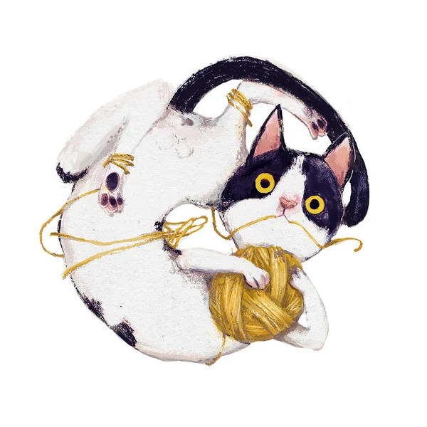 Sevimli plaing kedi — Stok fotoğraf