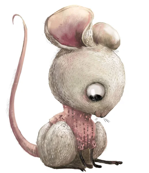 Cute lovely cartoon mouse — Stock Photo, Image