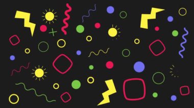 Soyut dijital desen. Animasyon geometrik arka plan 4k video