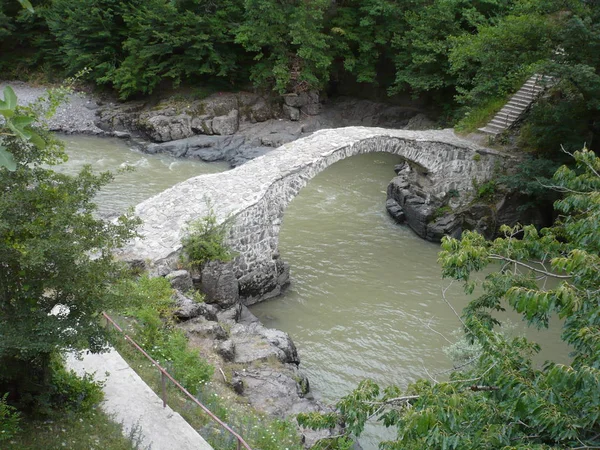 Obloukový Most Královny Tamara Řekou Adzhariszkhali Gruzie — Stock fotografie
